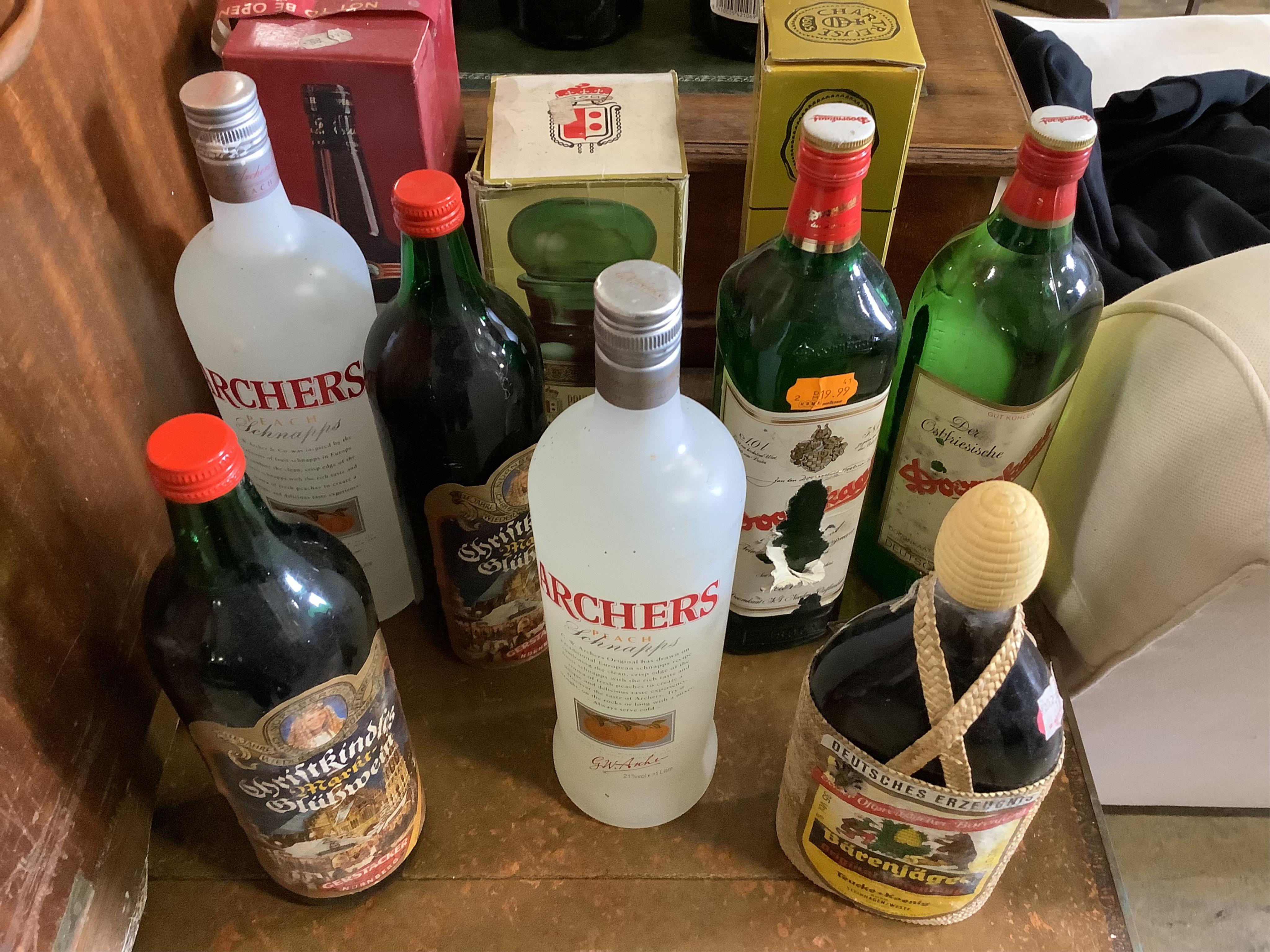 Twenty six bottles of spirits and liqueurs